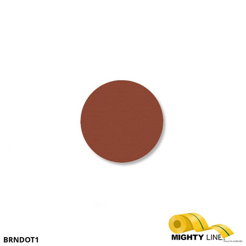 1 Inch Brown Floor Marking Dots - 5S Floor Tape LLC