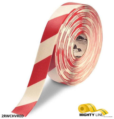 Red and White Tape – 100’ Roll – 2 Inch Wide - 5S Floor Tape LLC