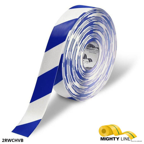 Mighty Line Blue and White Tape – 100' Roll – 2 Inch Wide - 5S Floor Tape LLC