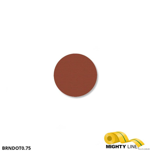 0.75 Inch Brown Floor Marking Dots - 5S Floor Tape LLC