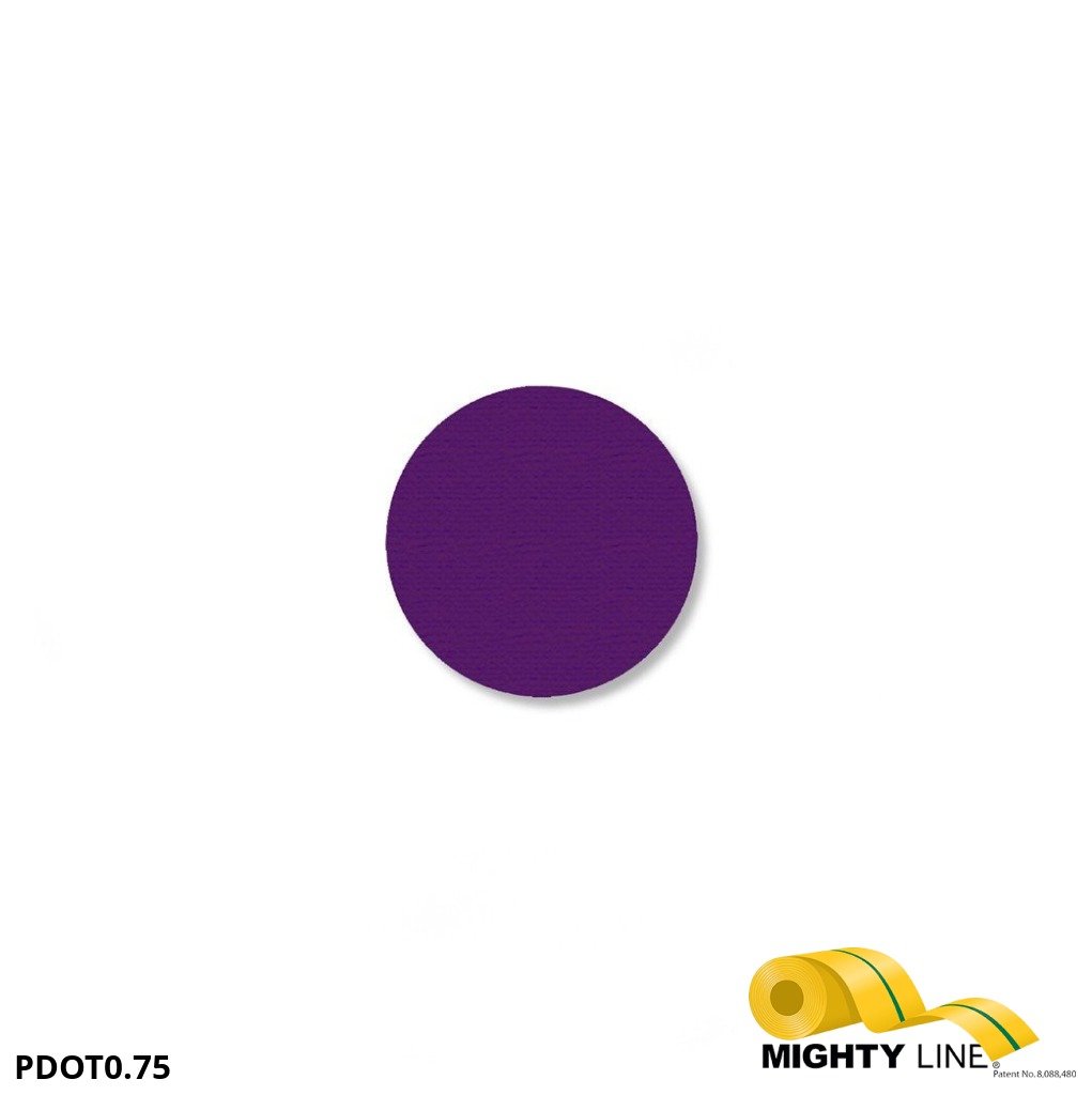 0.75 Inch Purple Floor Marking Dots - 5S Floor Tape LLC