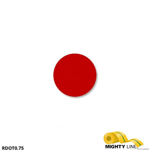 0.75 Inch Red Floor Marking Dots - 5S Floor Tape LLC