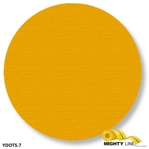 5.7 Inch Mighty Line Yellow Floor Marking Dot – Stand. Size, Pack of 100 - 5S Floor Tape LLC