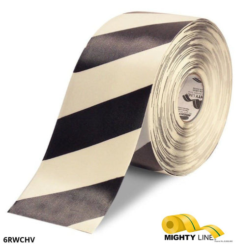 Black and White Tape – 100’ Roll – 6 Inch Wide - 5S Floor Tape LLC