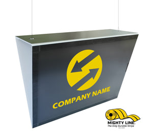 24” Wide Black Hanging Sign - Holds 8.5” x 11” Paper for Easy Slip in and out