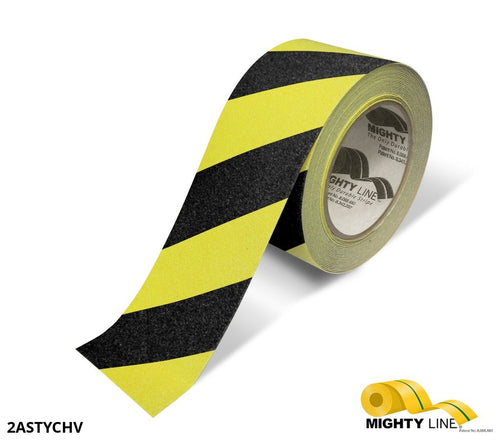 2 Inch Wide Black and Yellow Anti-Slip Tape – 60’ Roll - 5S Floor Tape LLC