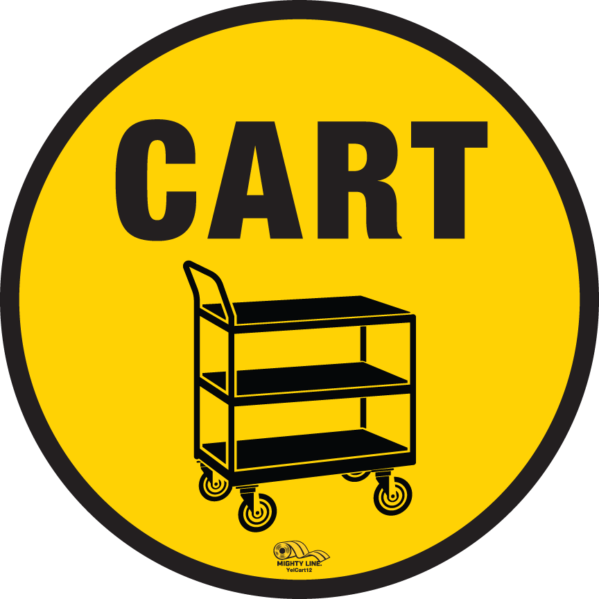 12 Inch - Push Cart Mighty Line Floor Sign, Industrial Strength – 5S ...