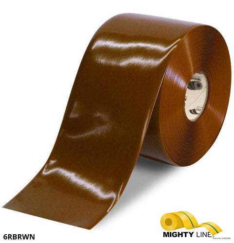 Brown Floor Tape from 5SFloorTape.com – 100’ Roll – 6 Inch Wide