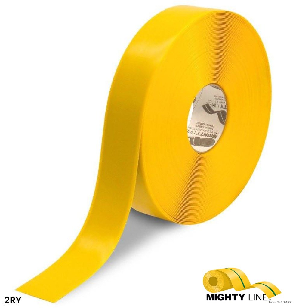 Yellow Floor Tape from 5SFloorTape.com – 100’ Roll – 2 Inch Wide - 5S Floor Tape LLC