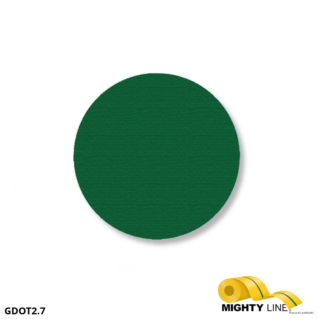 2.7 Inch Green Floor Marking Dots - 5S Floor Tape LLC