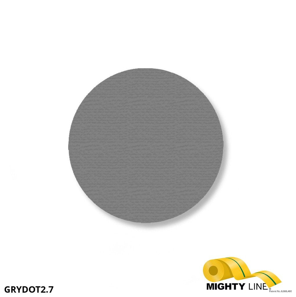 2.7 Inch Gray Floor Marking Dots - 5S Floor Tape LLC