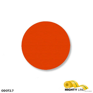2.7 Inch Orange Floor Marking Dots - 5S Floor Tape LLC