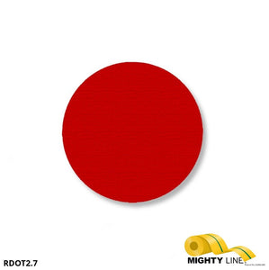 2.7 Inch Red Floor Marking Dots - 5S Floor Tape LLC