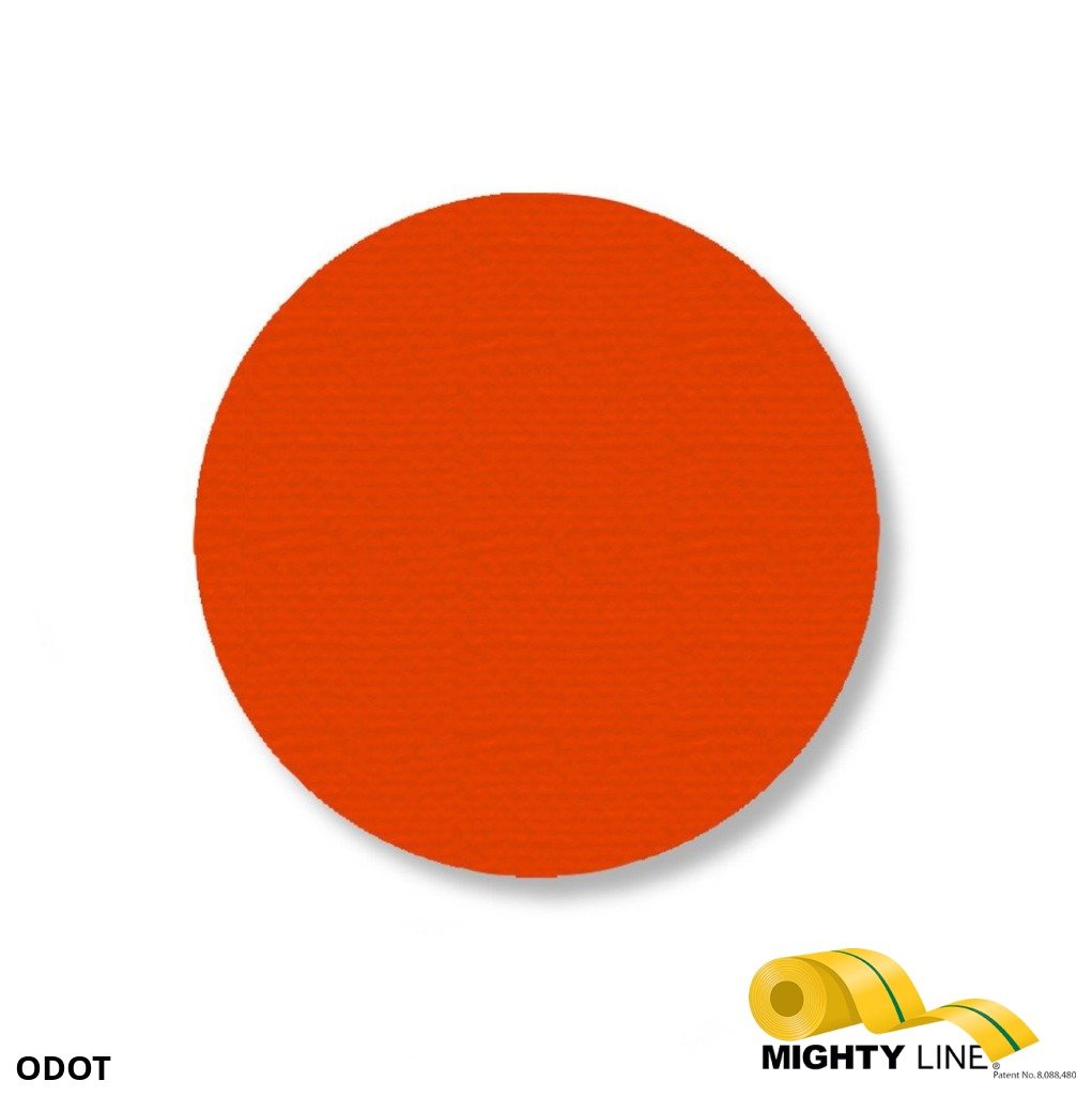 3.5 Inch Orange Floor Marking Dots - 5S Floor Tape LLC