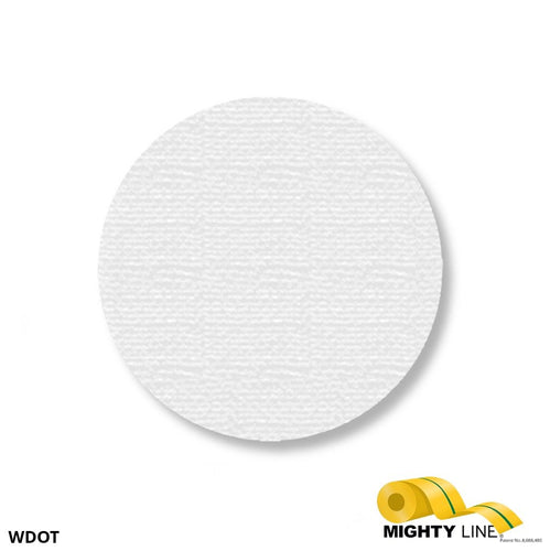 3.5 Inch Mighty Line White Floor Marking Dot – Stand. Size, Pack of 100