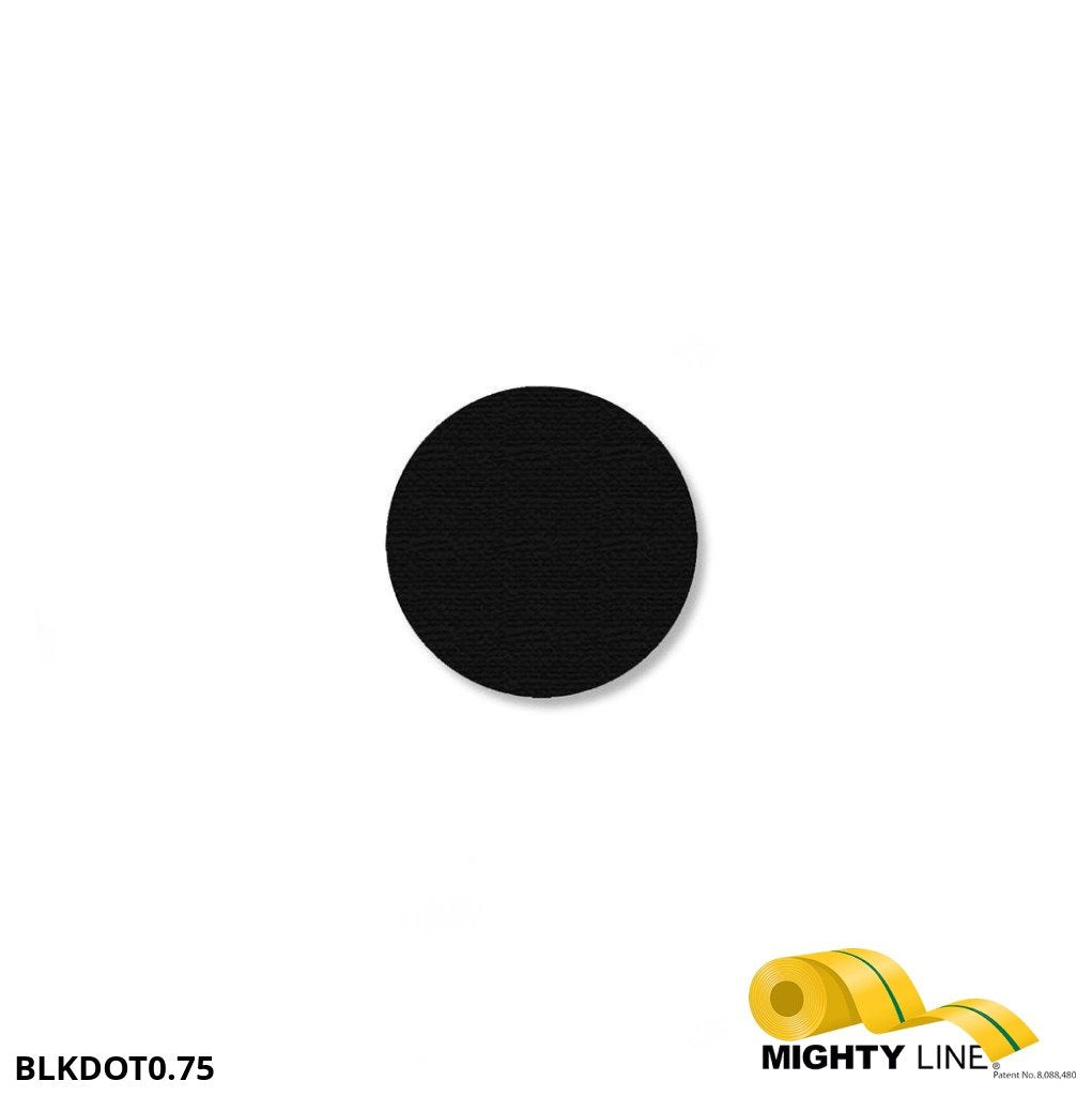 0.75 Inch Black Floor Marking Dots - 5S Floor Tape LLC