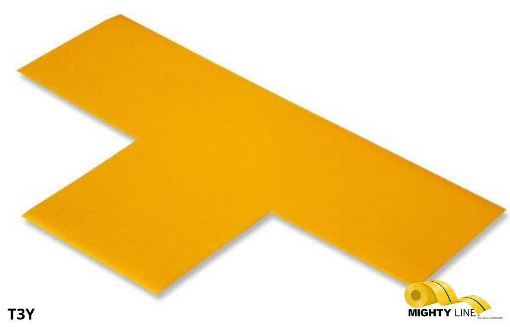3 Inch - Mighty Line Solid YELLOW T - Pack of 25