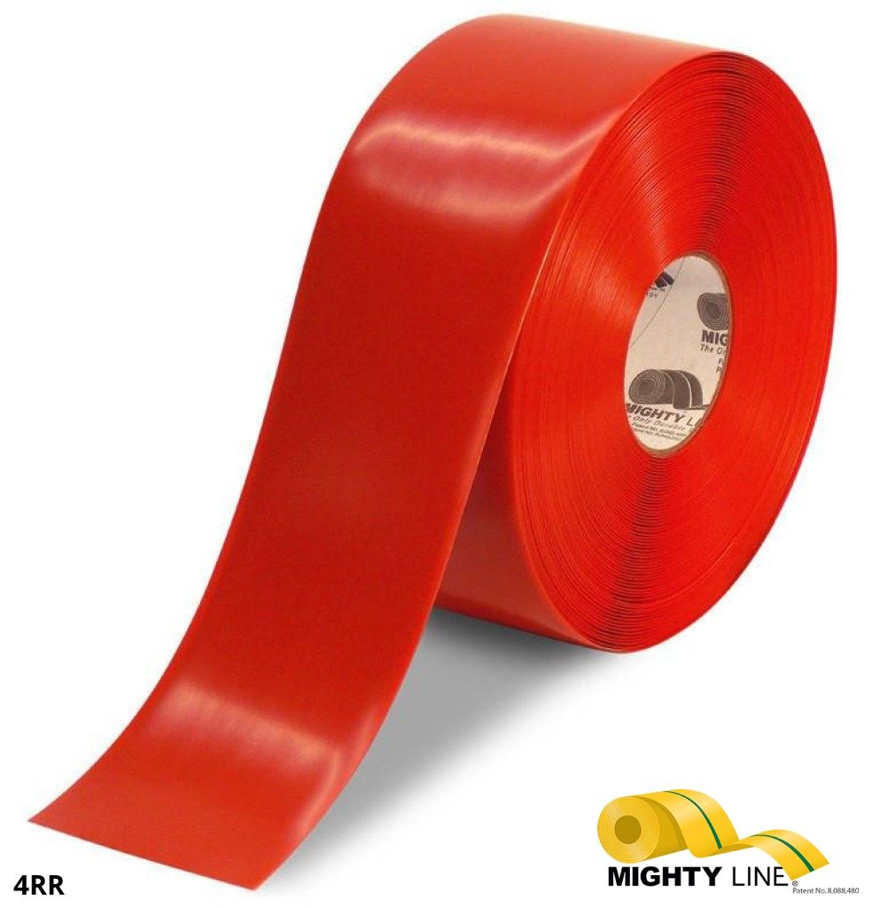 Red Floor Tape from 5SFloorTape.com – 100’ Roll – 4 Inch Wide - 5S Floor Tape LLC