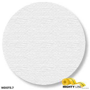 5.7 Inch Mighty Line White Floor Marking Dot – Stand. Size, Pack of 100 - 5S Floor Tape LLC