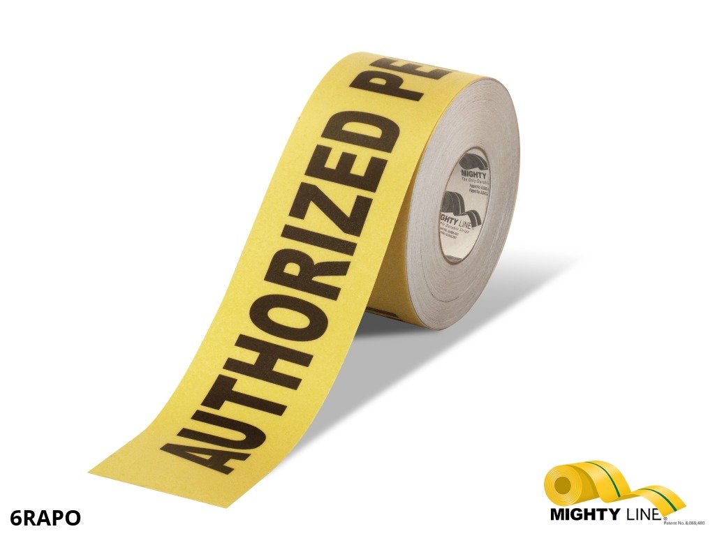6 Inch – Authorized Personnel Only Floor Tape – 100’ Roll - 5S Floor Tape LLC
