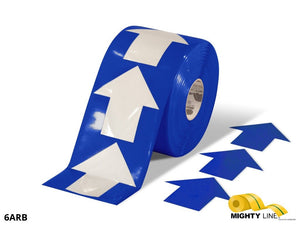 4 Inch Wide Blue Mighty Line Arrow Pop Out Tape - Contains 280 Arrows