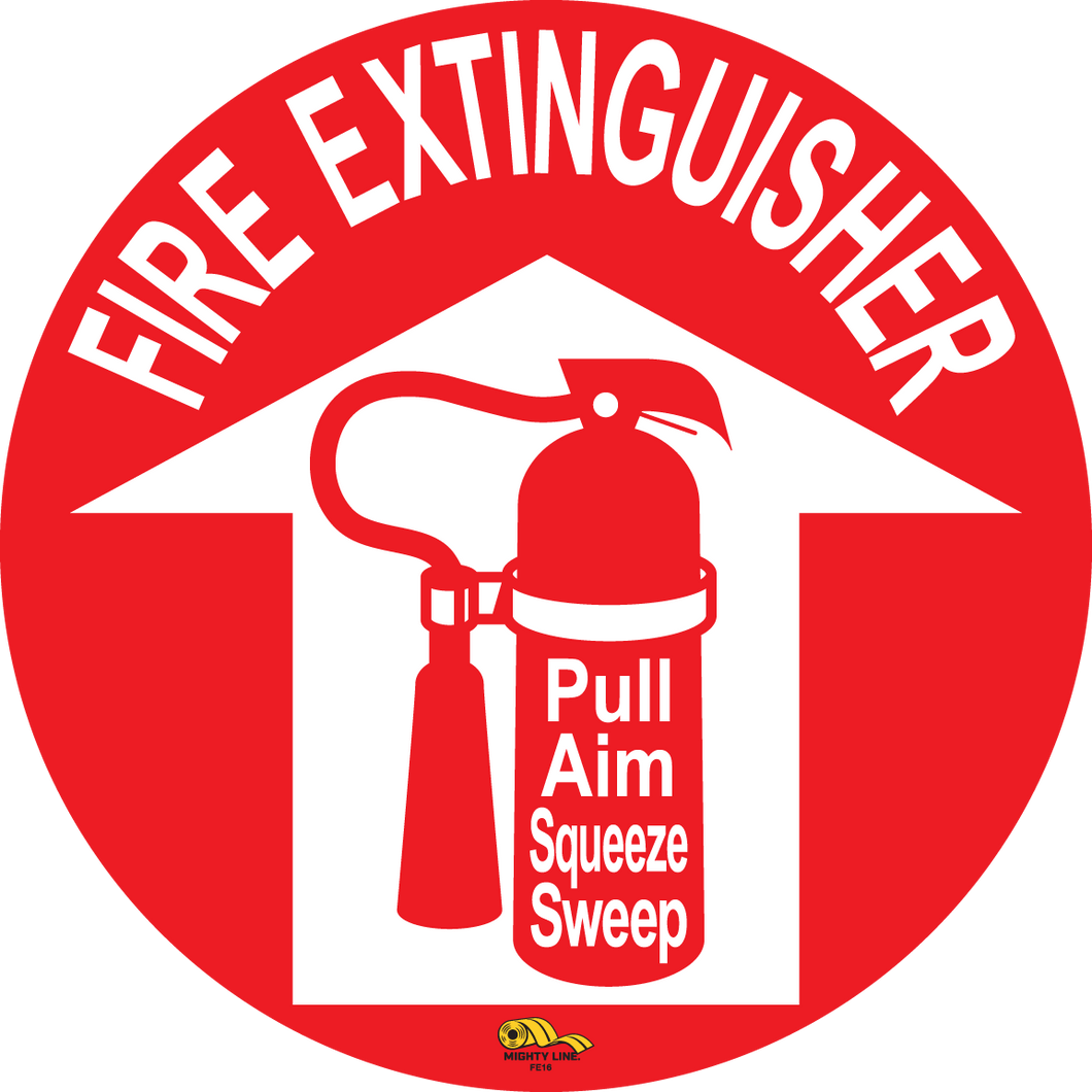 16 Inch - Fire Extinguisher Floor Sign - Floor Marking