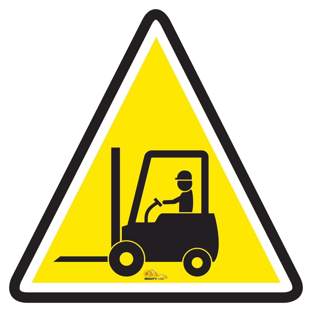 Forklift Crossing with Driver - Floor Marking Sign, 24