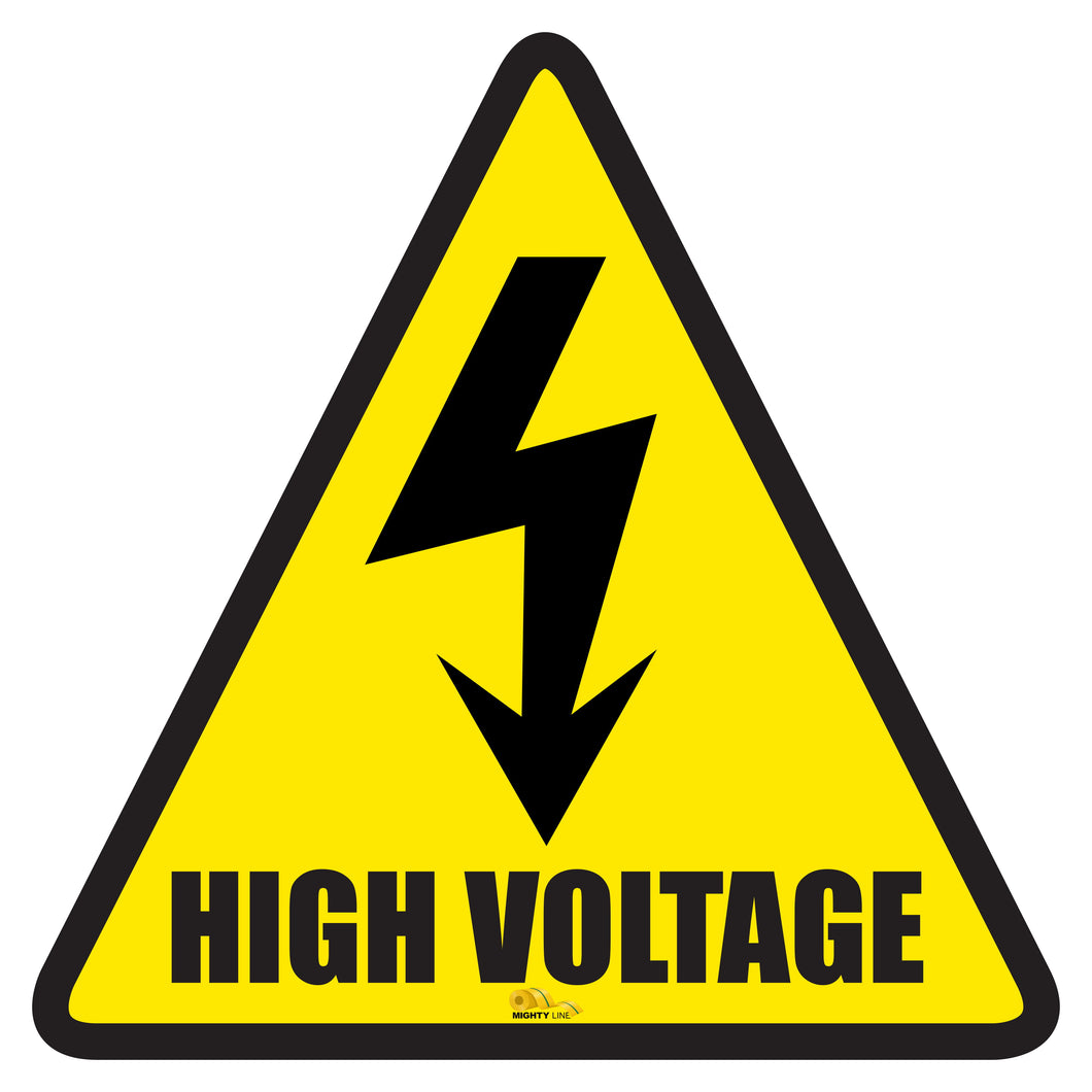 High Voltage Area Floor Sign - Floor Marking Sign, 12