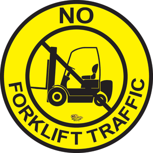 12 Inch - No Forklift Traffic Floor Sign - Floor Marking