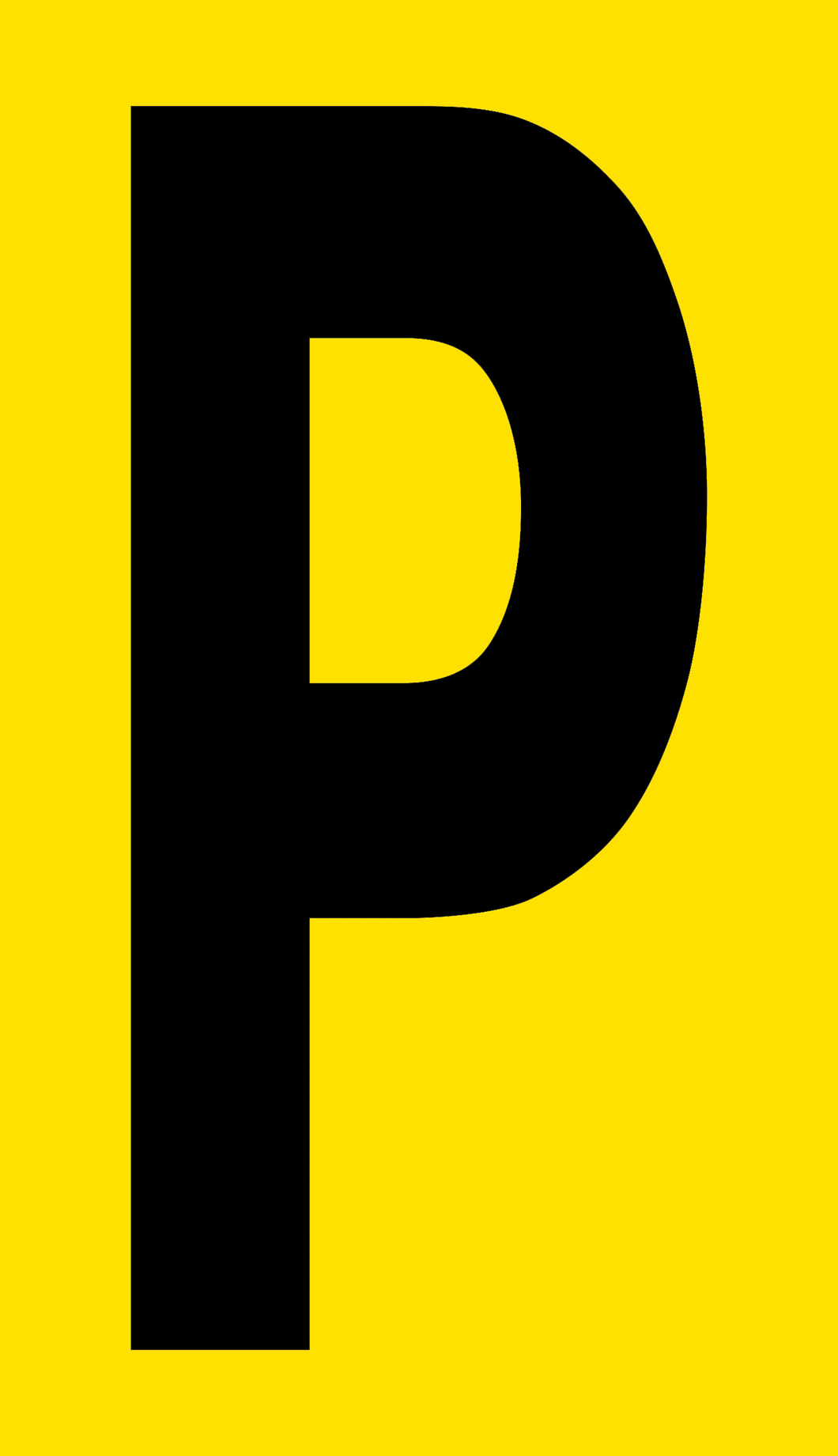 Mighty Line YELLOW Die Cut Location Markers - Letter P - Pack of 10