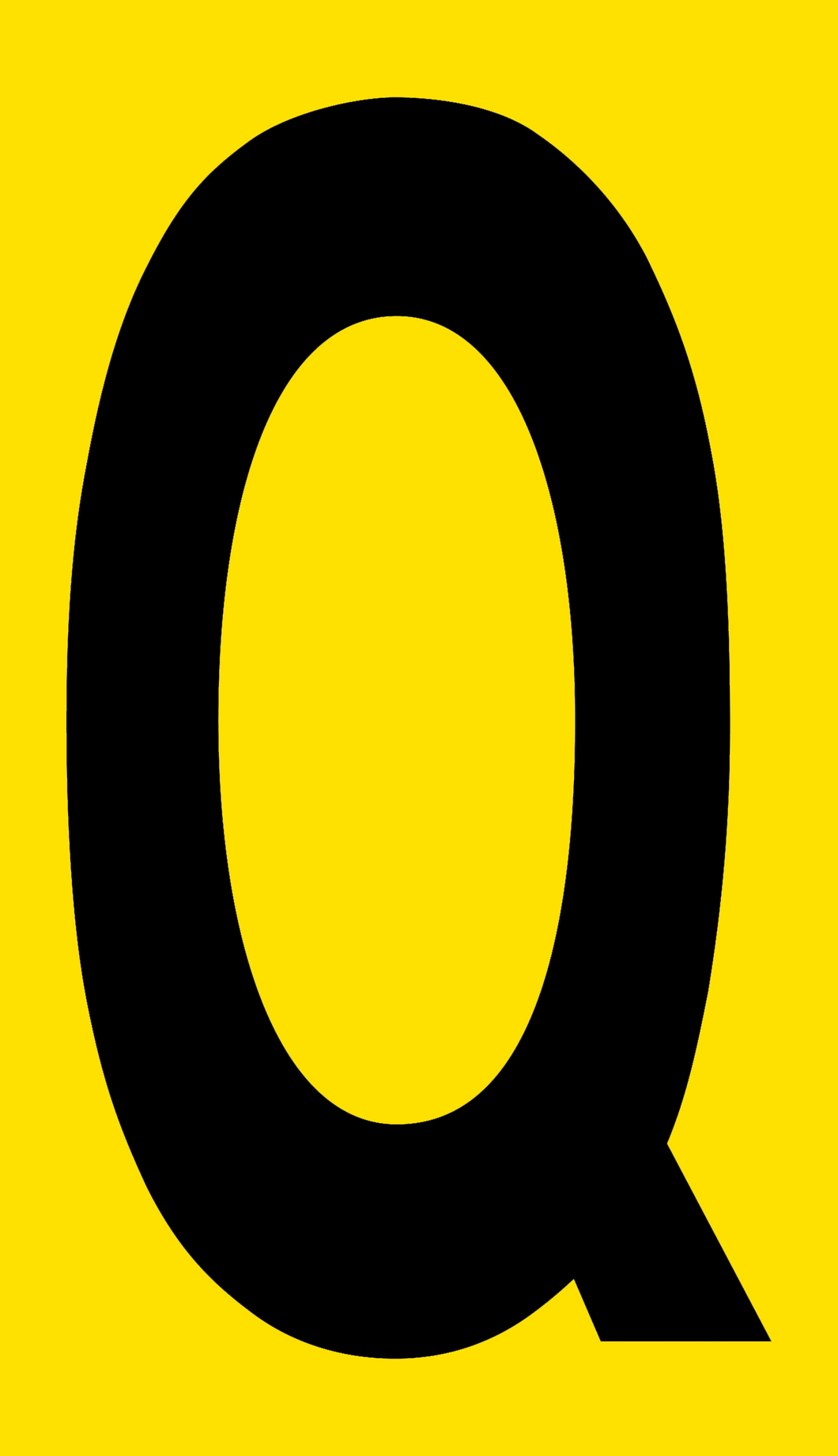 Mighty Line YELLOW Die Cut Location Markers - Letter Q - Pack of 10