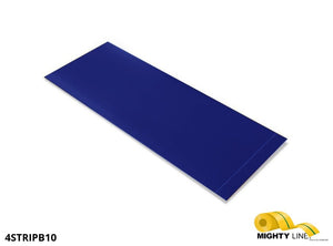 4 Inch Wide Mighty Line BLUE Segments - Floor Marking - 10" Long Strips - Box of 100