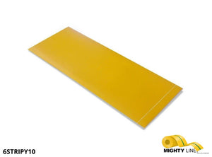 6 Inch Wide Mighty Line YELLOW Segments - Floor Marking - 10" Long Strips - Box of 100 - 5S Floor Tape LLC