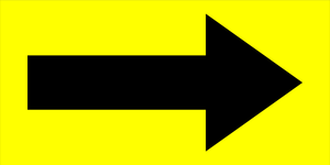 Directional Arrow, 16x24" Floor Sign
