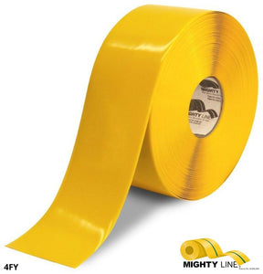 4 Inch - Mighty Line YELLOW Frigid Freezer Floor Tape - 100’ Roll - 5S Floor Tape LLC